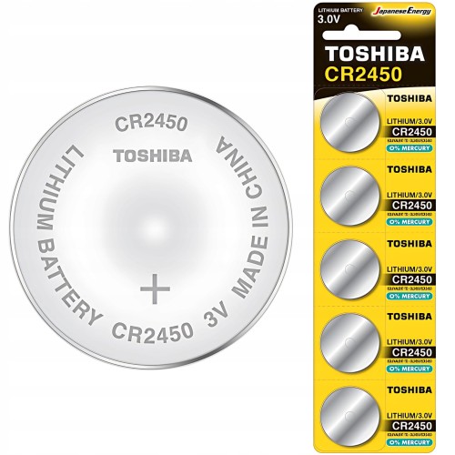 Bateria litowa Toshiba CR2450 blister - zestaw 5 szt - 1